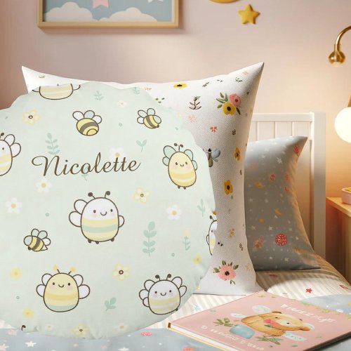 Buzz  Bloom The Childrens Storytime  Round Pillow