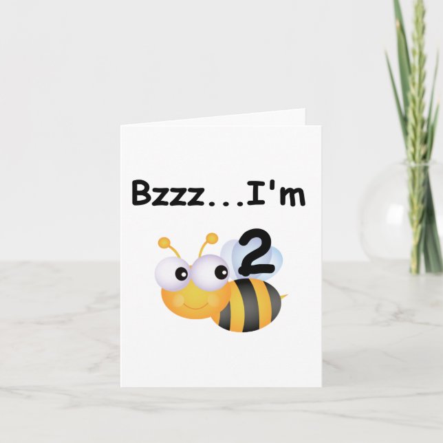 Buzz Bumblebee 2nd Birthday T-shirts and Gifts Card (Front)