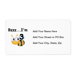 Buzz Bumblebee 3rd Birthday T-shirts and Gifts Label