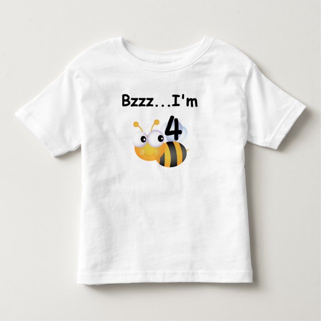 Buzz Bumblebee 4th Birthday T-shirts and Gifts (Front)