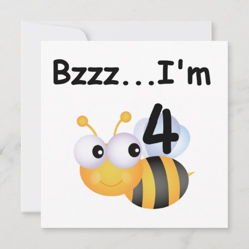 Buzz Bumblebee 4th Birthday T_shirts and Gifts Card