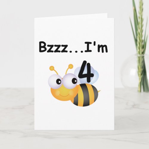 Buzz Bumblebee 4th Birthday T_shirts and Gifts Card