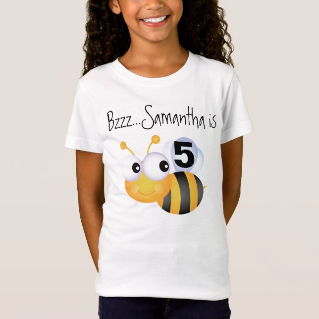 Buzz Bumblebee Customizable Birthday T-shirt (Front)