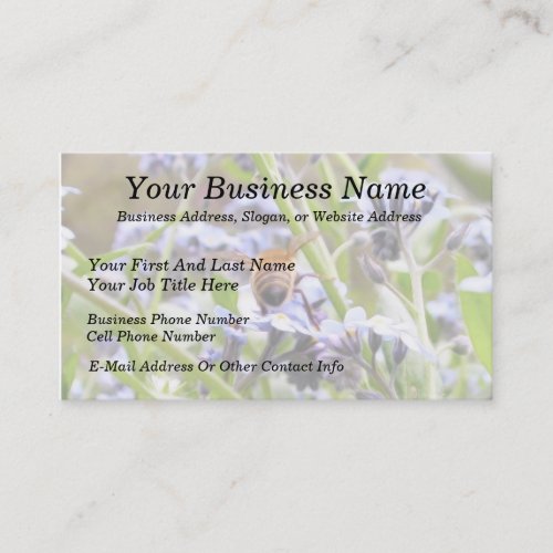 Buzz  Busy Bee Backside Business Card