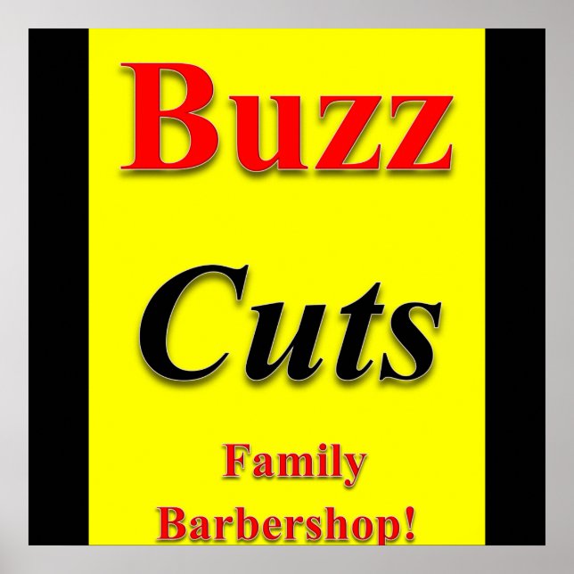 Buzz Cuts Family Barbershop Poster Matte (Front)