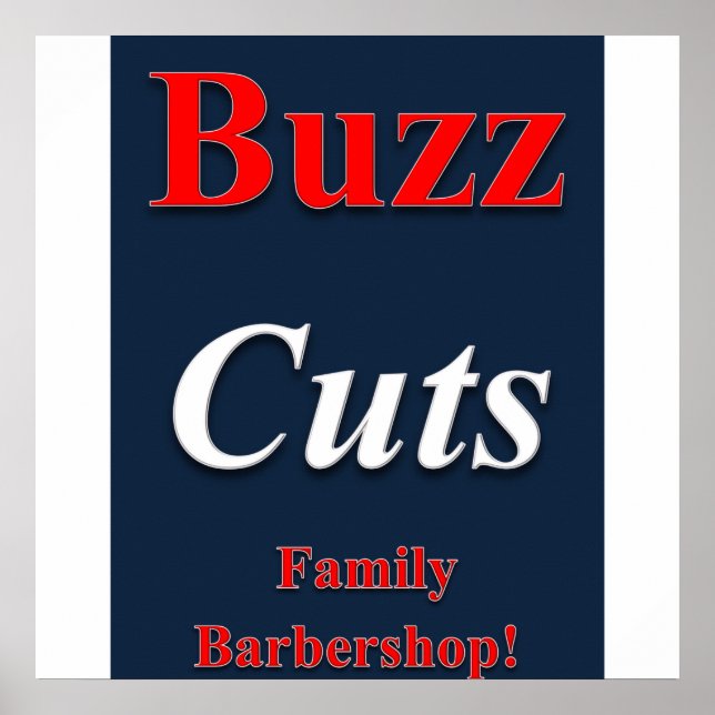 Buzz Cuts Family Barbershop Poster Matte (Front)