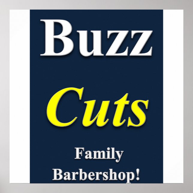 Buzz Cuts Family Barbershop Poster Matte (Front)