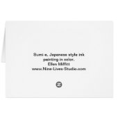 Buzz in Spring, Sumi-e in color Cards (Back Horizontal)