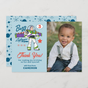 Buzz Lightyear Birthday Thank You Card