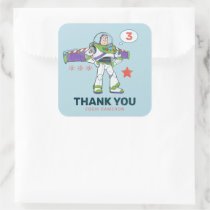 Buzz Lightyear Birthday Thank You Square Sticker