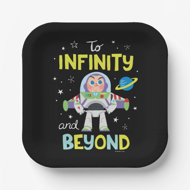 Buzz Lightyear Cartoon | To Infinity and Beyond Paper Plates (Front)