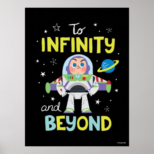 Buzz Lightyear Cartoon  To Infinity and Beyond Poster