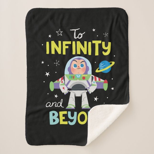 Buzz Lightyear Cartoon | To Infinity and Beyond Sherpa Blanket (Front)