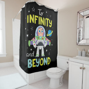 Buzz Lightyear Cartoon   To Infinity and Beyond Shower Curtain