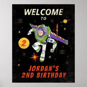 Buzz Lightyear Chalkboard Birthday Welcome Sign