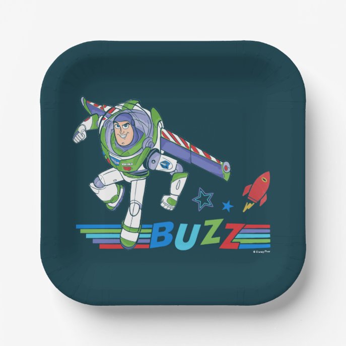 Buzz Lightyear Colorful Graphic Paper Plates