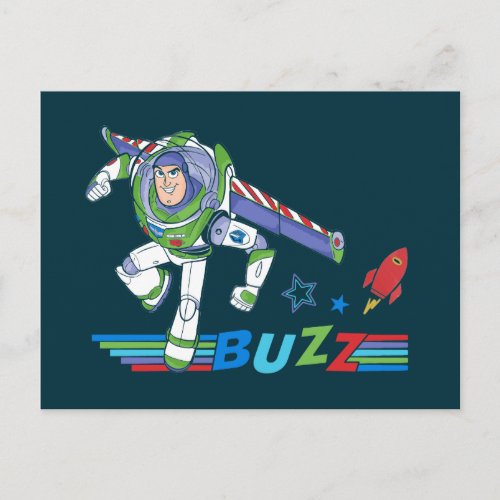 Buzz Lightyear Colorful Graphic Postcard