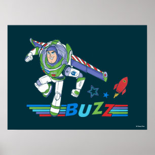 Buzz Lightyear Colorful Graphic Poster