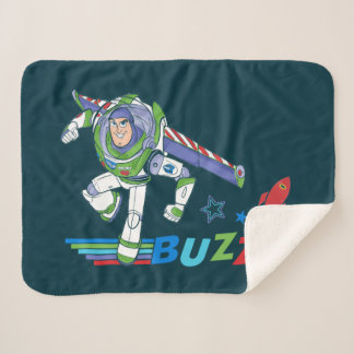 Buzz Lightyear Colorful Graphic Sherpa Blanket