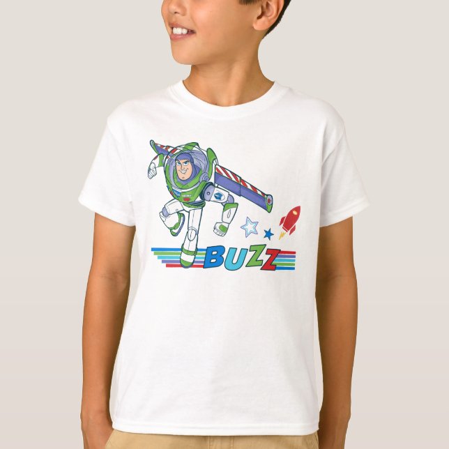 Buzz Lightyear Colorful Graphic T-Shirt (Front)