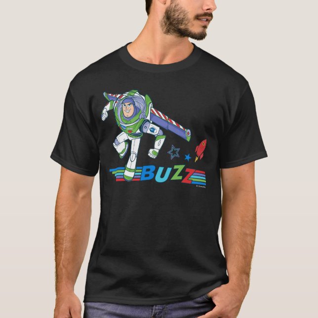Buzz Lightyear Colorful Graphic T-Shirt (Front)