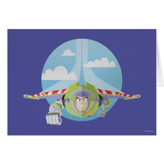 Buzz Lightyear Flying Despeckled Retro Graphic Cards (Front Horizontal)