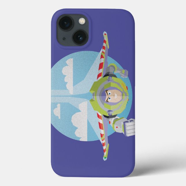 Buzz Lightyear Flying Despeckled Retro Graphic Case-Mate iPhone Case (Back)