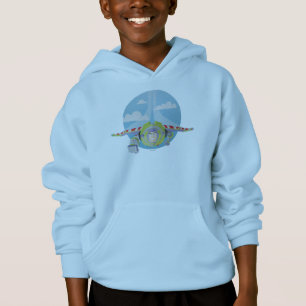 Buzz Lightyear Flying Despeckled Retro Graphic Hoodie