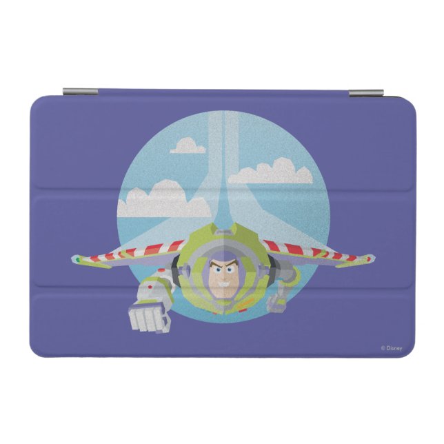 Buzz Lightyear Flying Despeckled Retro Graphic iPad Mini Cover (Horizontal)