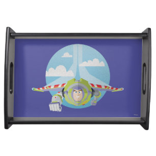 Buzz Lightyear Flying Despeckled Retro Graphic Serving Tray