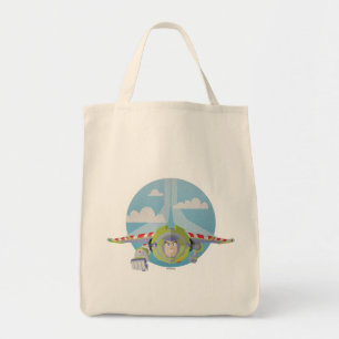 Buzz Lightyear Flying Despeckled Retro Graphic Tote Bag