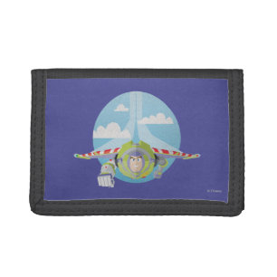 Buzz Lightyear Flying Despeckled Retro Graphic Trifold Wallet