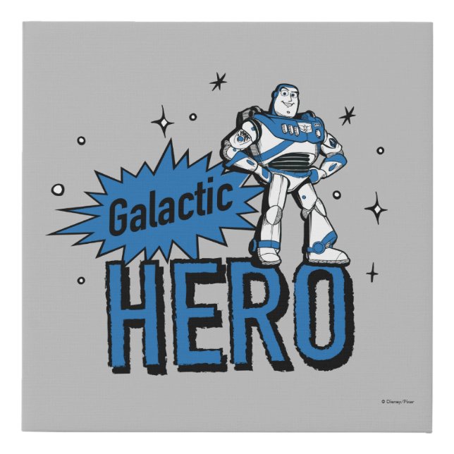 Buzz Lightyear | Galactic Hero Faux Canvas Print (Front)