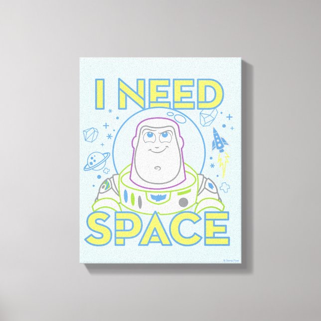 Buzz Lightyear "I Need Space" Canvas Print (Front)