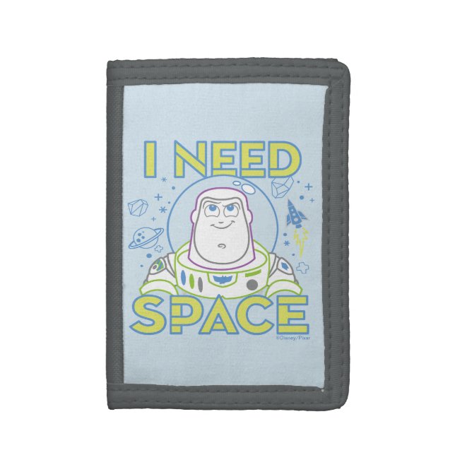 Buzz Lightyear "I Need Space" Tri-fold Wallet (Front Vertical)