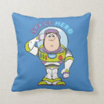 Buzz Lightyear "Space Hero" Throw Pillow<br><div class="desc">Check out this adorable Buzz Lightyear saluting character art,  featuring the name "Space Hero" written around his helmet!</div>