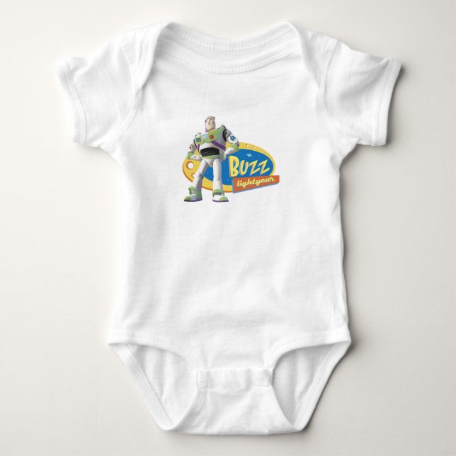 Buzz Lightyear Standing Strong Baby Bodysuit (Front)
