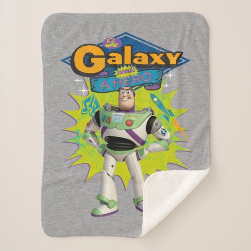 Buzz Lightyear  The Galaxy Needs a Hero Sherpa Blanket