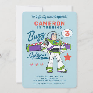 Buzz Lightyear   To Infinity and Beyond Birthday Invitation