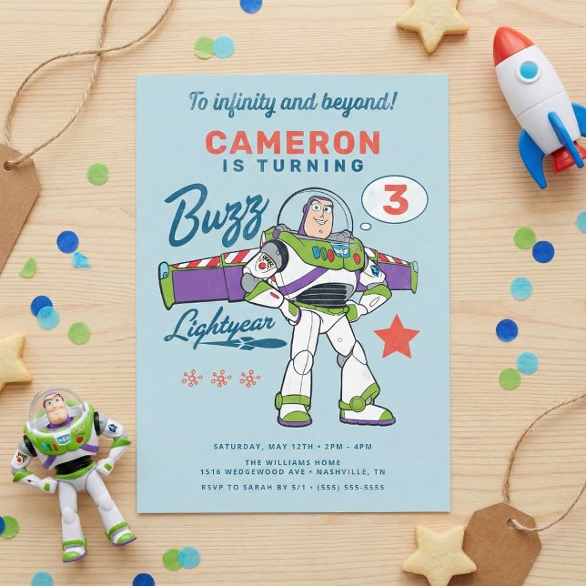 Buzz Lightyear | To Infinity and Beyond Birthday Invitation (Creator Uploaded)