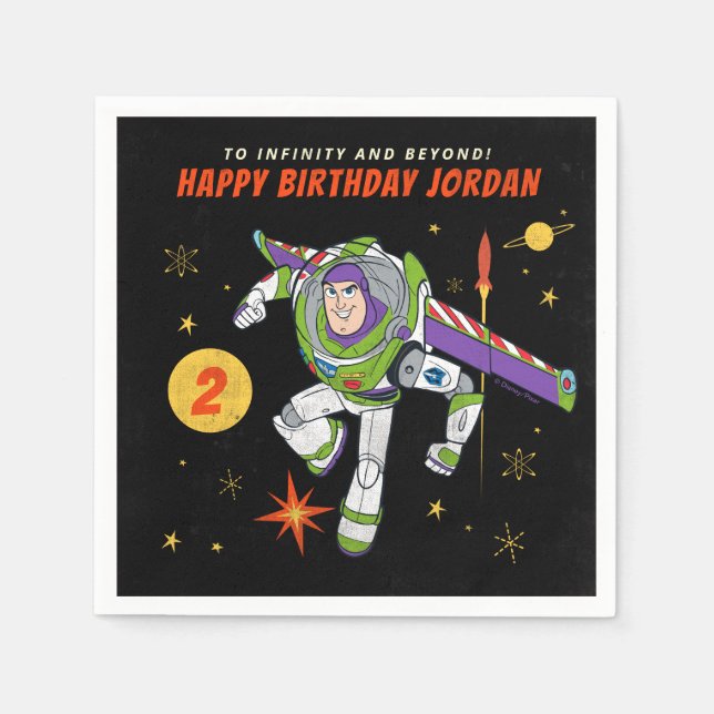 Buzz Lightyear To Infinity and Beyond Birthday Napkins (Front)