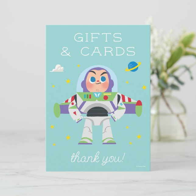Buzz Lightyear | To Infinity and Beyond Birthday Note Card (Standing Front)