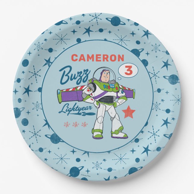 Buzz Lightyear | To Infinity and Beyond Birthday Paper Plates (Front)