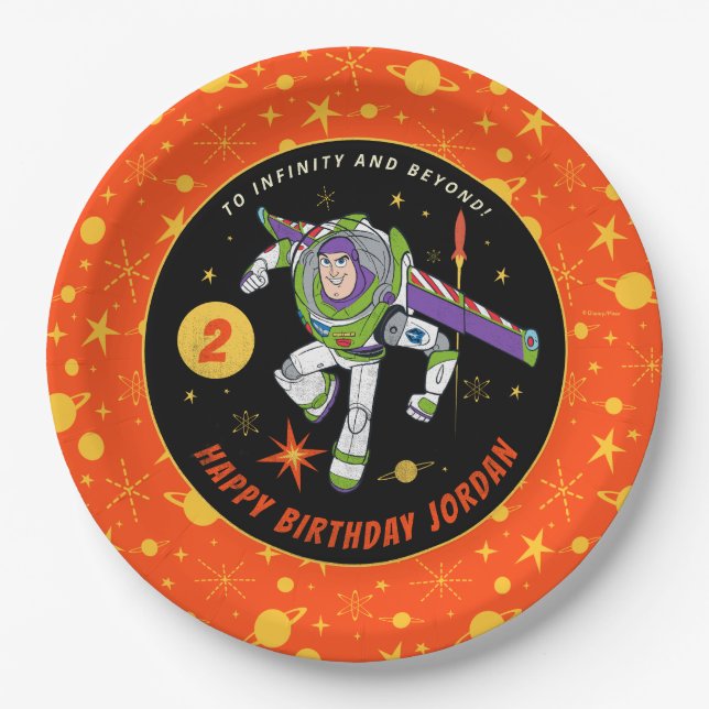 Buzz Lightyear To Infinity and Beyond Birthday Paper Plates (Front)
