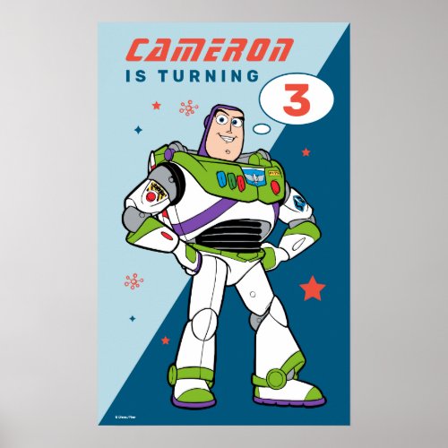 Buzz Lightyear  To Infinity and Beyond Birthday Poster