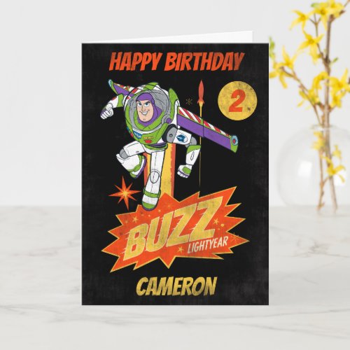 Buzz Lightyear  Two Infinity and Beyond Birthday Card