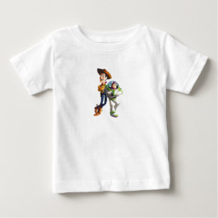Buzz Lightyear & Woody standing back to back Baby T-Shirt