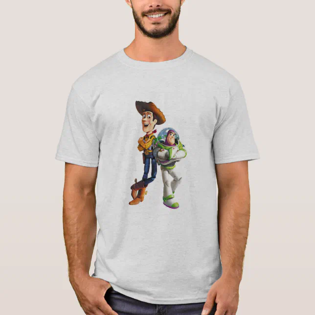 Buzz Lightyear & Woody standing back to back T-Shirt | Zazzle