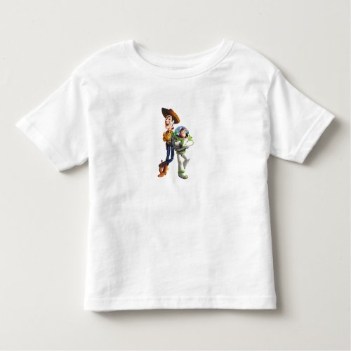 Buzz Lightyear  Woody standing back to back Toddler T_shirt