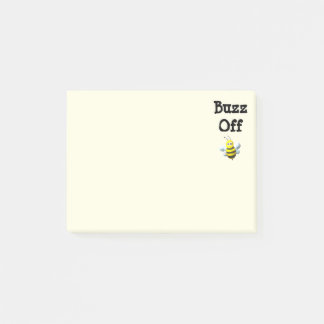 Buzz Off Bee Bumblebee Custom Text Post-it Notes
